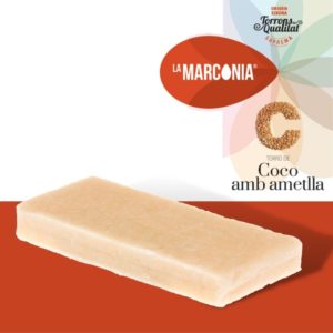 Turrón de coco con almendra de 300gr. La Marconia de Jijonenca