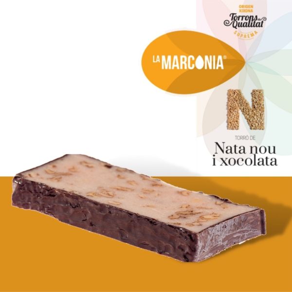 Torró de nata, nous i xocolata 300grams de la Marconia. Qualitat suprema