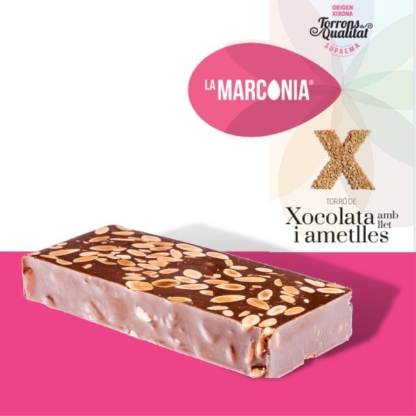 Nougat au chocolat au lait et aux amandes